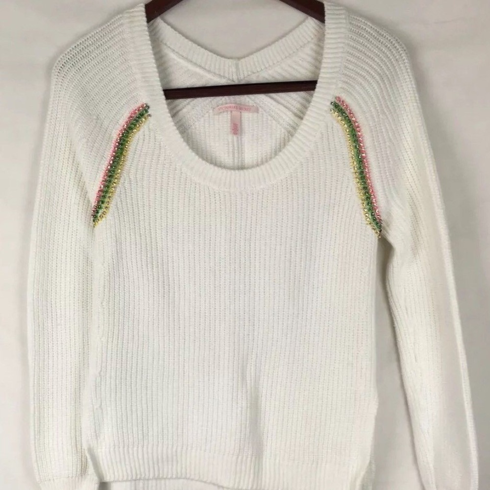 Victoria's Secret white chunky knit long sleeve SP